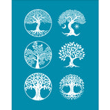 Globleland Silk Screen Printing Stencil, for Painting on Wood, DIY Decoration T-Shirt Fabric, Tree of Life Pattern, 100x127mm