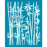 Globleland Silk Screen Printing Stencil, for Painting on Wood, DIY Decoration T-Shirt Fabric, Bamboo Pattern, 100x127mm