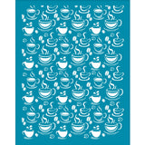 Globleland Silk Screen Printing Stencil, for Painting on Wood, DIY Decoration T-Shirt Fabric, Coffee Pattern, 100x127mm