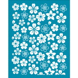 Globleland Silk Screen Printing Stencil, for Painting on Wood, DIY Decoration T-Shirt Fabric, Sakura Pattern, 100x127mm