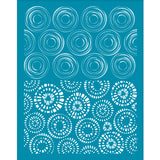 Globleland Silk Screen Printing Stencil, for Painting on Wood, DIY Decoration T-Shirt Fabric, Round Pattern, 100x127mm