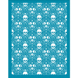 Globleland Silk Screen Printing Stencil, for Painting on Wood, DIY Decoration T-Shirt Fabric, Skull Pattern, 100x127mm