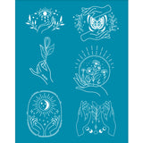 Globleland Silk Screen Printing Stencil, for Painting on Wood, DIY Decoration T-Shirt Fabric, Hand Heart, 100x127mm