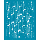 Globleland Silk Screen Printing Stencil, for Painting on Wood, DIY Decoration T-Shirt Fabric, Flower Pattern, 100x127mm