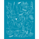 Globleland Silk Screen Printing Stencil, for Painting on Wood, DIY Decoration T-Shirt Fabric, Animal Pattern, 100x127mm