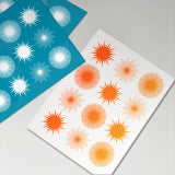 Globleland Silk Screen Printing Stencil, for Painting on Wood, DIY Decoration T-Shirt Fabric, Sun Pattern, 100x127mm