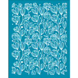 Globleland Silk Screen Printing Stencil, for Painting on Wood, DIY Decoration T-Shirt Fabric, Flower Pattern, 100x127mm