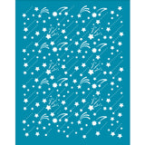 Globleland Silk Screen Printing Stencil, for Painting on Wood, DIY Decoration T-Shirt Fabric, Meteor Pattern, 100x127mm