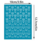 Globleland Silk Screen Printing Stencil, for Painting on Wood, DIY Decoration T-Shirt Fabric, Tulip Pattern, 100x127mm