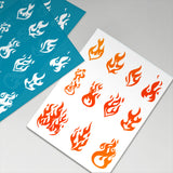 Globleland Silk Screen Printing Stencil, for Painting on Wood, DIY Decoration T-Shirt Fabric, Fire Pattern, 100x127mm