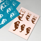Globleland Silk Screen Printing Stencil, for Painting on Wood, DIY Decoration T-Shirt Fabric, Heart Pattern, 100x127mm