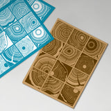 Globleland Silk Screen Printing Stencil, for Painting on Wood, DIY Decoration T-Shirt Fabric, Wood Grain Pattern, 100x127mm