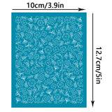 Globleland Silk Screen Printing Stencil, for Painting on Wood, DIY Decoration T-Shirt Fabric, Floral Pattern, 100x127mm