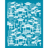 Globleland Silk Screen Printing Stencil, for Painting on Wood, DIY Decoration T-Shirt Fabric, Plum Blossom Pattern, 100x127mm
