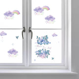 Globleland PVC Wall Sticker, Rectangle Shape, for Window or Stairway Home Decoration, Unicorn Pattern, 190x140mm