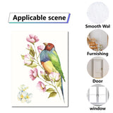 Globleland PVC Wall Sticker, Rectangle Shape, for Window or Stairway Home Decoration, Bird Pattern, 190x140mm