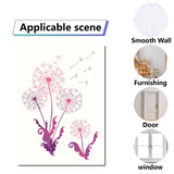 Globleland 16 Sheets 8 Styles PVC Waterproof Wall Stickers, Self-Adhesive Decals, for Window or Stairway Home Decoration, Rectangle, Dandelion Pattern, 200x145mm, about 2 sheets/style