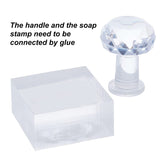 Globleland Plastic Stamps, DIY Soap Molds Supplies, Square, Cat Pattern, 38x38mm