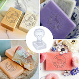 Globleland Plastic Stamps, DIY Soap Molds Supplies, Square, Goat Pattern, 38x38mm