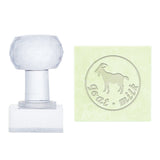 Globleland Plastic Stamps, DIY Soap Molds Supplies, Square, Goat Pattern, 38x38mm
