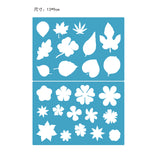 Globleland Acrylic Earring Handwork Template, Card Leather Cutting Stencils, Deep Sky Blue, Flower Pattern, 130x90x2mm, 2pcs/set