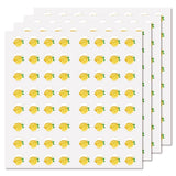 Globleland Waterproof Self-Adhesive Picture Stickers, Flat Round, Gold, Fly Pattern, 150x150mm, sticker: 1.27cm in diameter, 8 sheets/set.