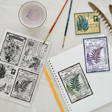 Globleland PVC Stamps, for DIY Scrapbooking, Photo Album Decorative, Cards Making, Stamp Sheets, Film Frame, Other Plants, 21x14.8x0.3cm