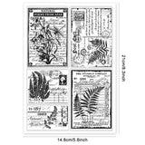 Globleland PVC Stamps, for DIY Scrapbooking, Photo Album Decorative, Cards Making, Stamp Sheets, Film Frame, Other Plants, 21x14.8x0.3cm