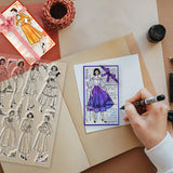 Globleland PVC Stamps, for DIY Scrapbooking, Photo Album Decorative, Cards Making, Stamp Sheets, Film Frame, Human, 21x14.8x0.3cm