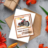 Motorbike Film Frame PVC Stamps