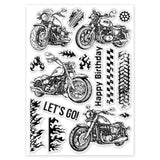 Motorbike Film Frame PVC Stamps