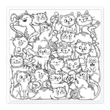 Globleland PVC Plastic Stamps, for DIY Scrapbooking, Photo Album Decorative, Cards Making, Stamp Sheets, Film Frame, Cat Shape, 15x15cm