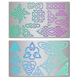 Globleland 2Pcs 2 Styles Stainless Steel Cutting Dies Stencils, for DIY Scrapbooking/Photo Album, Decorative Embossing DIY Paper Card, Matte Style, Stainless Steel Color, Floral Pattern, 15x9x0.05cm, 1pc/style
