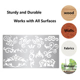 Globleland 2Pcs 2 Styles Stainless Steel Cutting Dies Stencils, for DIY Scrapbooking/Photo Album, Decorative Embossing DIY Paper Card, Matte Style, Stainless Steel Color, Floral Pattern, 15x9x0.05cm, 1pc/style