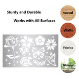 Globleland 2Pcs 2 Styles Stainless Steel Cutting Dies Stencils, for DIY Scrapbooking/Photo Album, Decorative Embossing DIY Paper Card, Matte Style, Stainless Steel Color, Flower Pattern, 15x9x0.05cm, 1pc/style