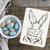 Globleland 4Pcs 4 Styles PET Hollow Out Drawing Painting Stencils Sets, for DIY Scrapbook, Photo Album, Easter Egg & Rabbit & Word, Rabbit Pattern, 29.7x21cm, about 1pc/style