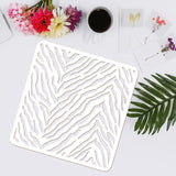 Globleland PET Hollow Out Drawing Painting Stencils, for DIY Scrapbook, Photo Album, Stripe Pattern, 30x30cm