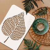 Globleland 5Pcs 5 Styles PET Hollow Out Drawing Painting Stencils Sets, for DIY Scrapbook, Photo Album, Leaf Pattern, 297~300x210~300mm, 1pc/style