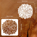 Globleland PET Hollow Out Drawing Painting Stencils, for DIY Scrapbook, Photo Album, Flower Pattern, 30x30cm