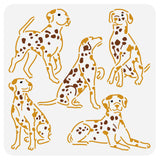 Globleland PET Hollow Out Drawing Painting Stencils, for DIY Scrapbook, Photo Album, Dog Pattern, 30x30cm