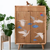 Globleland 9Pcs 9 Styles PET Hollow Out Drawing Painting Stencils Sets, for DIY Scrapbook, Photo Album, Heron, Bird Pattern, 300x300mm, 1pc/style