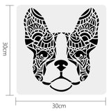 Globleland PET Hollow Out Drawing Painting Stencils, for DIY Scrapbook, Photo Album, Dog Pattern, 30x30cm