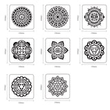 Globleland 8Pcs 8 Styles PET Hollow Out Drawing Painting Stencils, for DIY Scrapbook, Photo Album, Flower Pattern, 150x150mm, 1pc/style