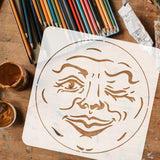 Globleland 3Pcs 3 Styles PET Hollow Out Drawing Painting Stencils, for DIY Scrapbook, Photo Album, Face Pattern, 300x300mm, 1pc/style