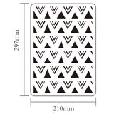 Globleland Plastic Drawing Painting Stencils Templates, for Painting on Scrapbook Fabric Tiles Floor Furniture Wood, Rectangle, Triangle Pattern, 29.7x21cm