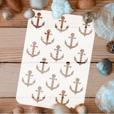 Globleland Plastic Drawing Painting Stencils Templates, for Painting on Scrapbook Fabric Tiles Floor Furniture Wood, Rectangle, Anchor Pattern, 29.7x21cm