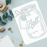 Globleland Plastic Drawing Painting Stencils Templates, for Painting on Scrapbook Fabric Tiles Floor Furniture Wood, Rectangle, Bottle Pattern, 29.7x21cm