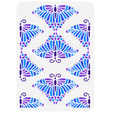 Globleland Plastic Drawing Painting Stencils Templates, for Painting on Scrapbook Fabric Tiles Floor Furniture Wood, Rectangle, Butterfly Farm, 29.7x21cm
