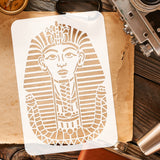 Globleland Plastic Drawing Painting Stencils Templates, for Painting on Scrapbook Fabric Tiles Floor Furniture Wood, Rectangle, Egypt Theme Pattern, 29.7x21cm