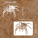 Globleland Plastic Drawing Painting Stencils Templates, for Painting on Scrapbook Fabric Tiles Floor Furniture Wood, Rectangle, Spider Pattern, 29.7x21cm